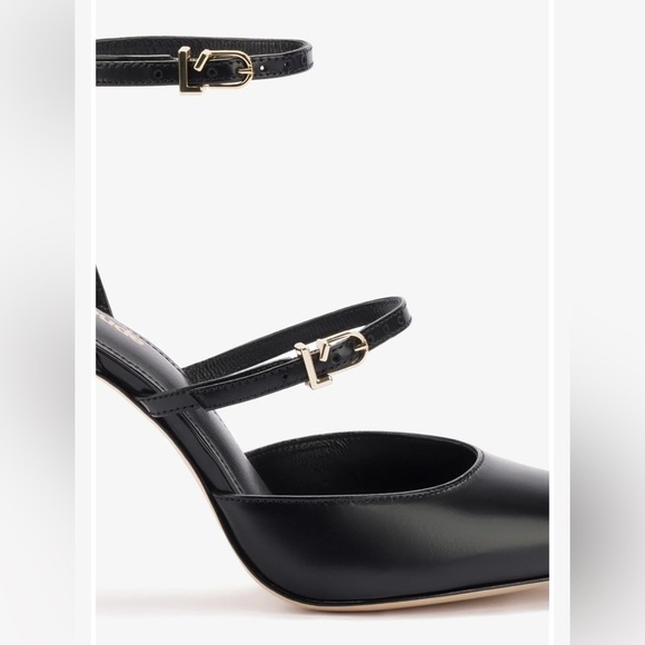 NWT l Larroude Kris Pump in Black Leather l 7.5 - Picture 4 of 8